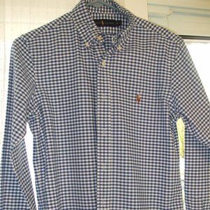 Blue and White checked Ralph Lauren Boys Button Down
